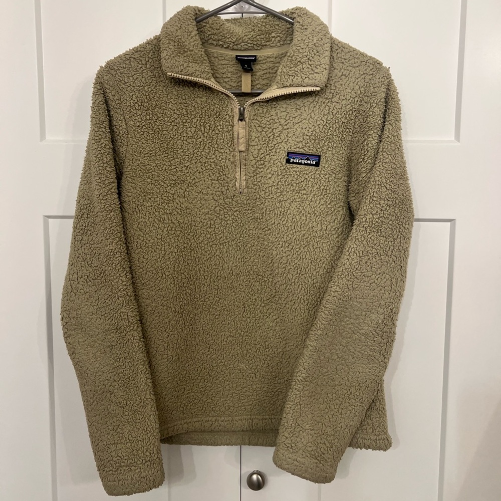 Patagonia Tan Zip Up Sweater with Cozy Fleece